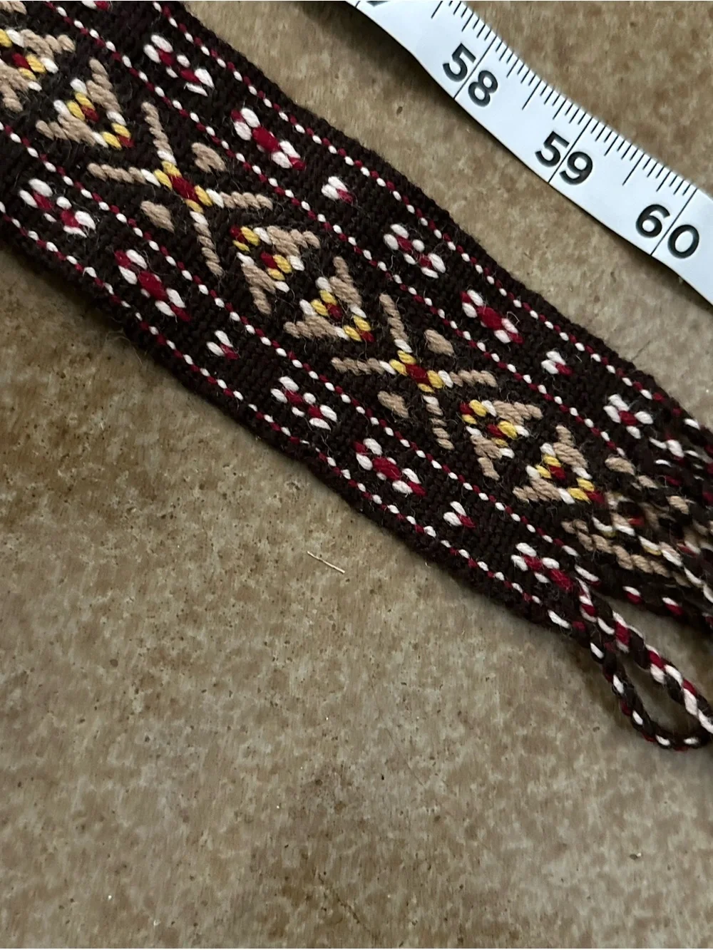 J. Crew Woven Tie Belt in Black, Cream & Brown